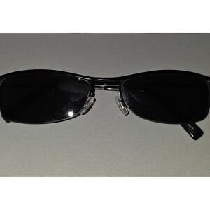 Y2K DKNY 7248S Sunglasses Black Rectangular Metal Frame Womens Designer Shades